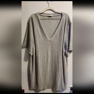 🌸👕Zara Lilac Textured V-Neck Blouse
